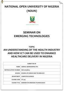 Read more about the article NOUN SEMINAR FORMAT