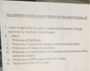Read more about the article How To Claim Refund Of Balance in NOUN Portal